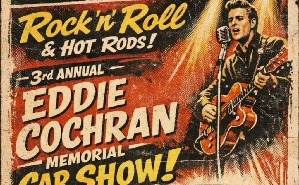 Eddie Cochran Memorial Car Show partial flyer October 2026